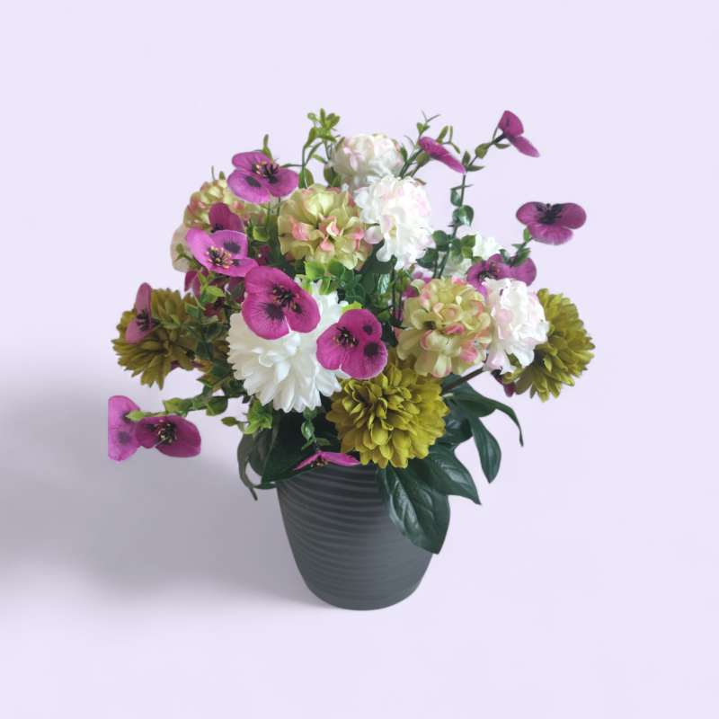 kunstlilledest seade valge /roheline/roosa